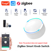 Tuya ZigBee Smart Knob Switch Wireless Scene Button Rotatable Dimmer Switch Home Appliances Automation Linkage Remoter