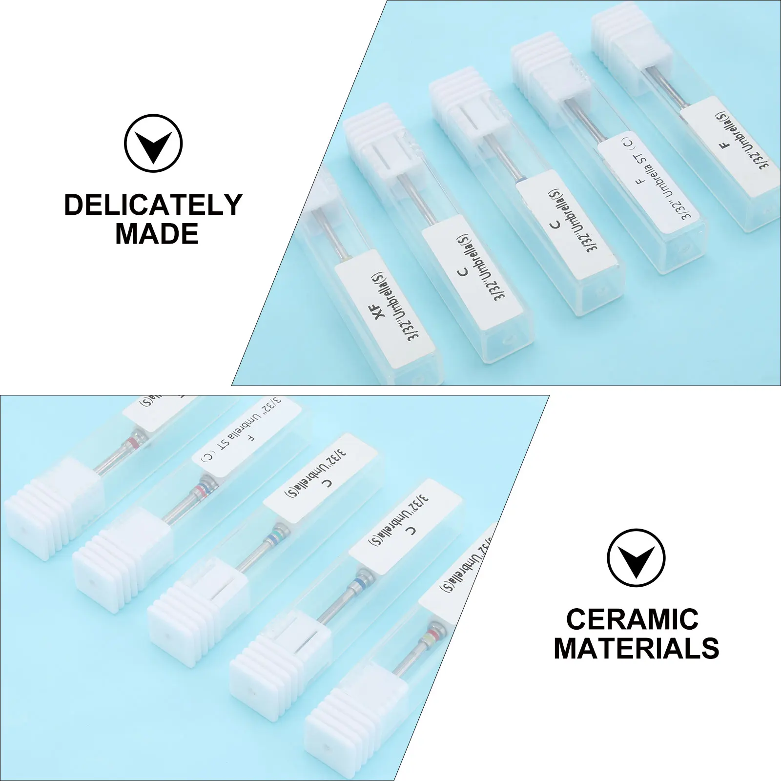 5 قطعة رأس مطحنة الأظافر السيراميك مسمار لقمة ثقب مجموعة ل مانيكير باديكير إزالة البولندية أداة مقاومة التآكل العالية #5