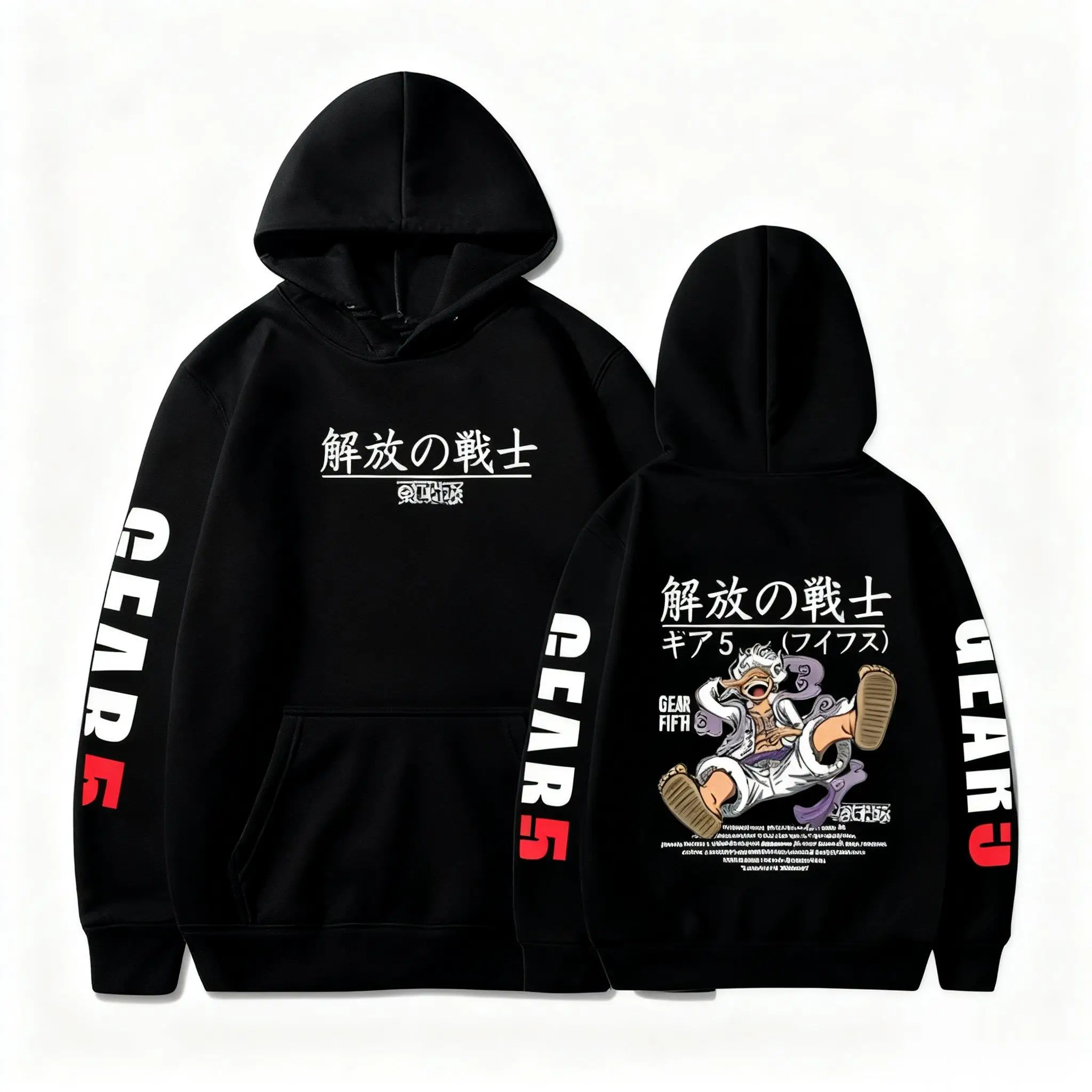 

Новая толстовка с принтом One Piece Luffy Gear 5, унисекс, мужская и женская, спортивная толстовка, топы для мужчин, толстовка в стиле Harajuku Y2K