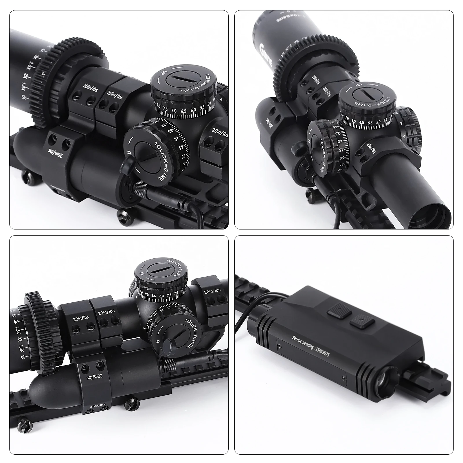 1-10x24 Optics Hunting Scope with Fast Electric Motorized Zoomer