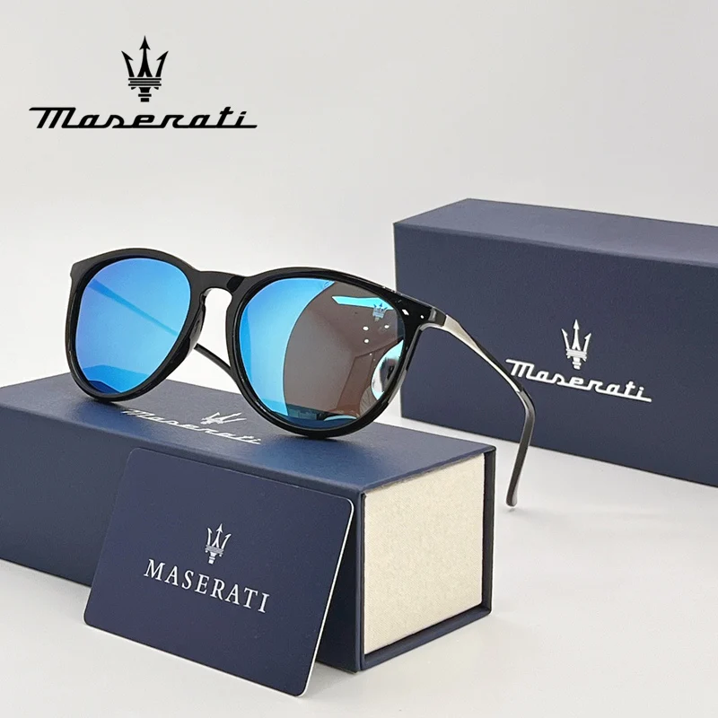 MASERATI Óculos de sol polarizados unissex UV400 Óculos de condução de luxo de alta qualidade HD Óculos ao ar livre para homens e mulheres 18