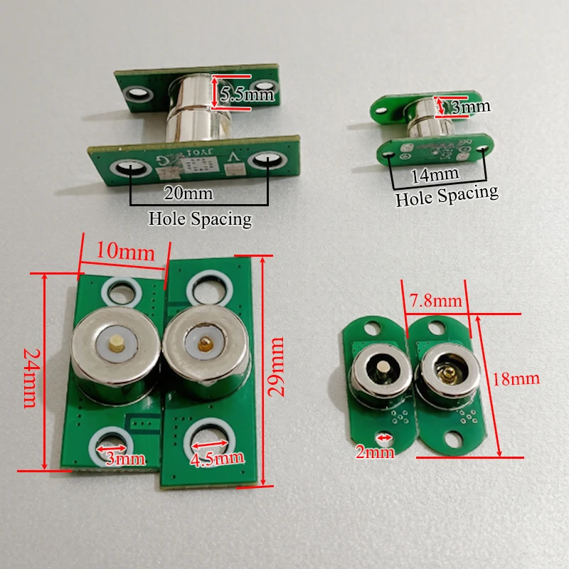1 Stück Magnetischer Pogo-Pin-Steckverbinder zur Leiterplattenmontage, 7 mm, 10 mm, männlich/weiblich, Federklemme zum Aufladen für Schönheitsgeräte, Smartwatches, Mini-Lüfter – Detail 2
