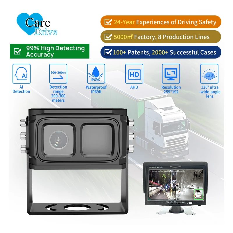 

CareDrive AHD Датчик изображения AI Обнаружение Thermal ca интеллекту с обнаружением транспортных средств и пешеходов Двойной спектр для автомобилей Грузовиков