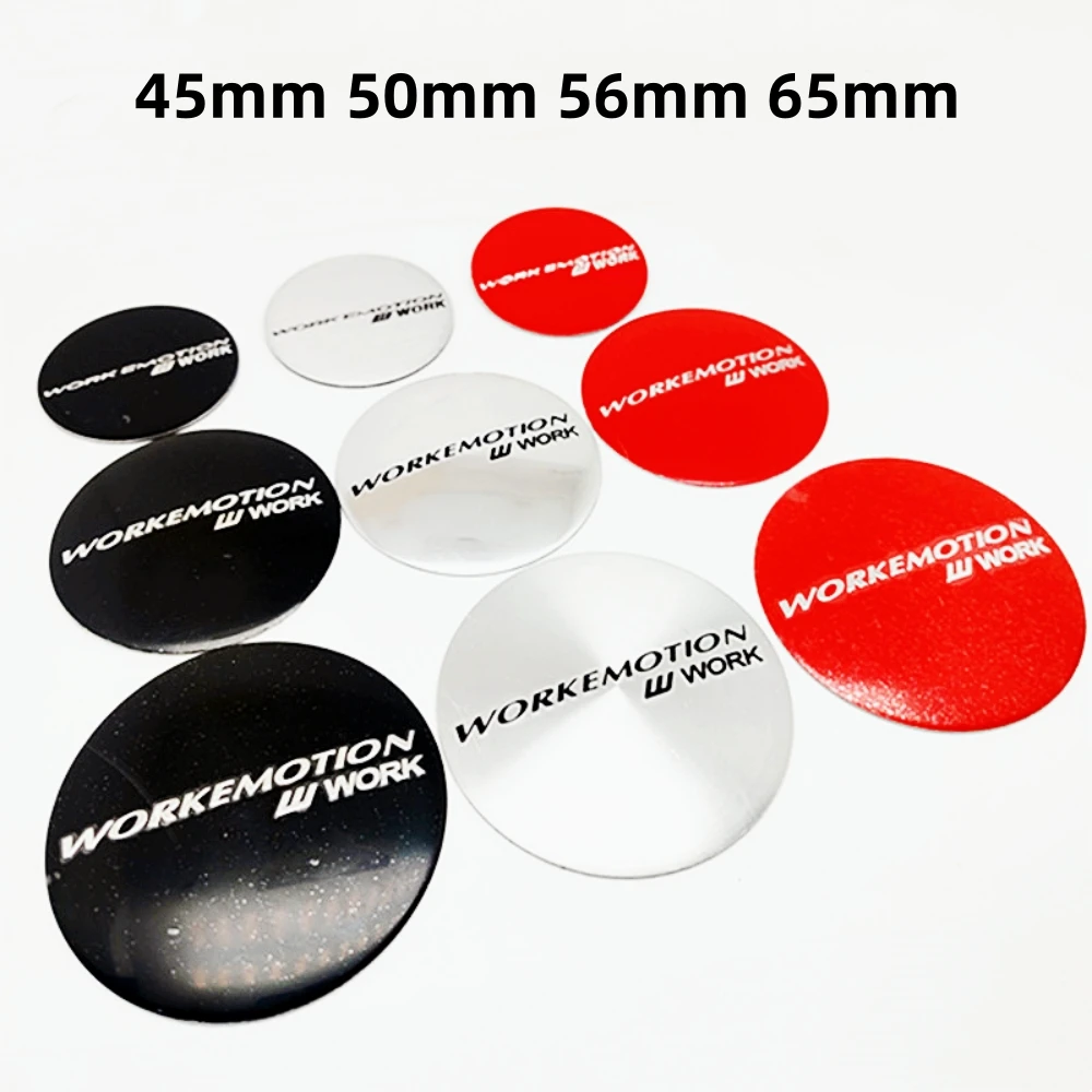 

4pcs 45mm 50mm 56mm 65mm W Work Emotion Sticker Wheel Center Caps Hub Emblem Badge Car Logo Styling Auto Accessories