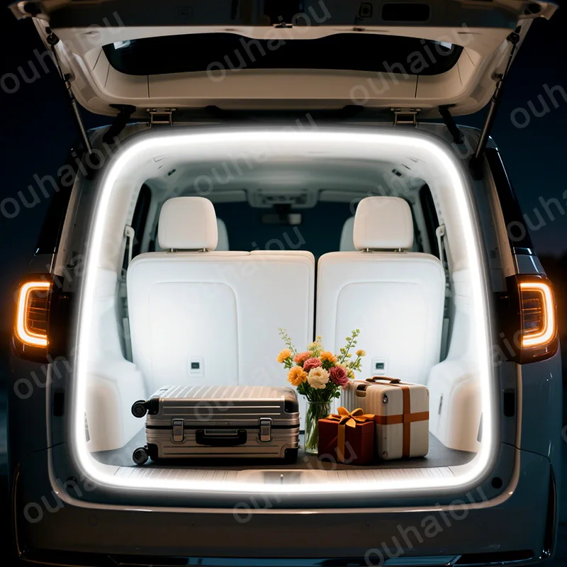 لVoyah حلم الجذع ضوء تعديل ضوء أضواء الغلاف الجوي الأبيض الدافئ الأبيض الخلفي الجذع LED ضوء بار #2