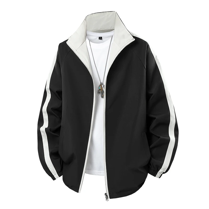 ربيع الخريف الرياضة في الهواء الطلق اللياقة البدنية الجري الرجال جودة عالية تنوعا تنفس الوقوف طوق الخريف سترة مزدوجة الوجهين