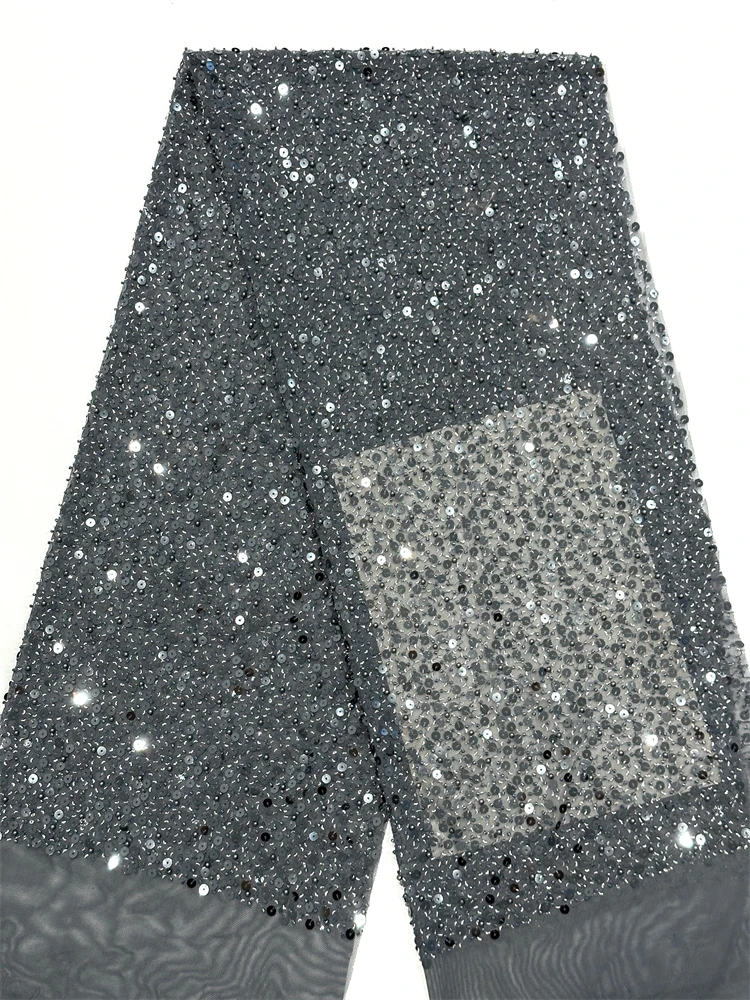 أحدث أقمشة الدانتيل الأفريقي 2025 جودة عالية الترتر العريس التطريز للنساء فستان حفلات الزفاف شبكة أقمشة الدانتيل 5 ياردات