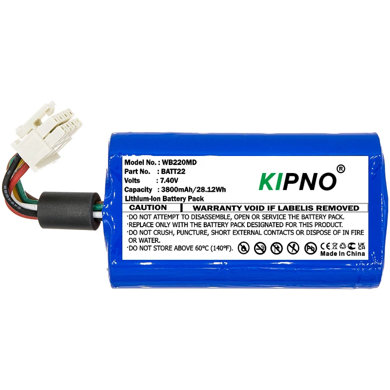 KIPNO 3800mAh Medical Battery 901000 BATT22 OM11878  for Welch-Allyn Pressure unit Connex Spot Monitor  Grason-Stadler Protocol