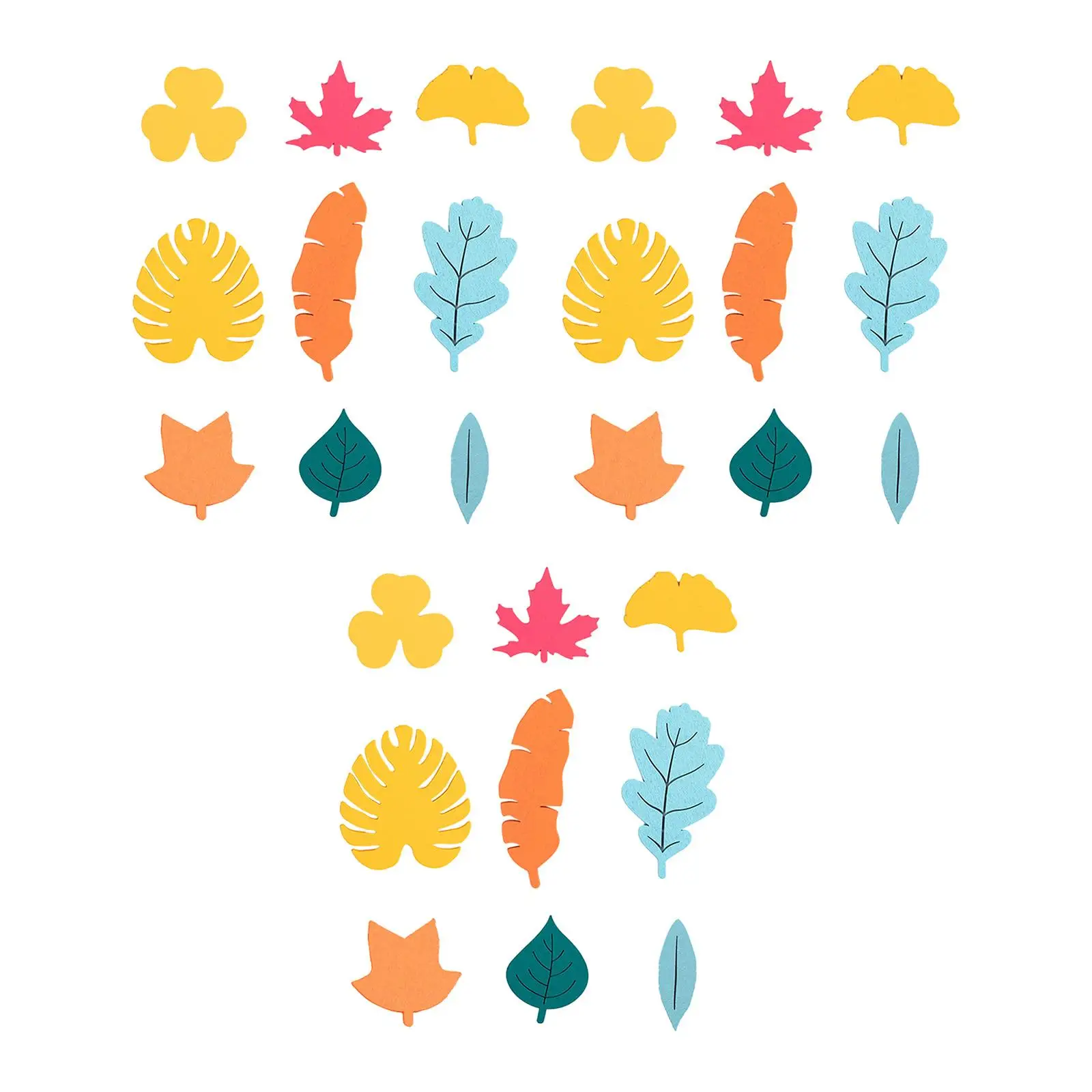 27x jouets d'identification de feuilles en bois, jouet de tri sensoriel de formes de couleur pour tout-petits