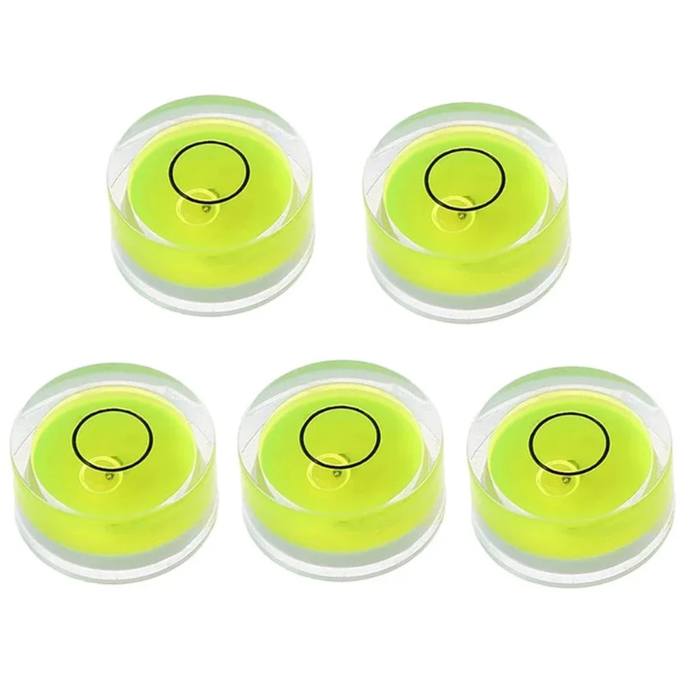 

5pcs Precision Round Bubble Level For Spirit Level Mini Acrylic Bullseye Level Measurement Instrument