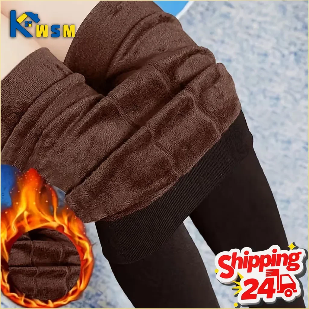 Plus Size Thick Thermal Stirrup Leggings for Women Winter Outdoor Casual Daily Wear Cozy Stretch High Waist Everyday Style