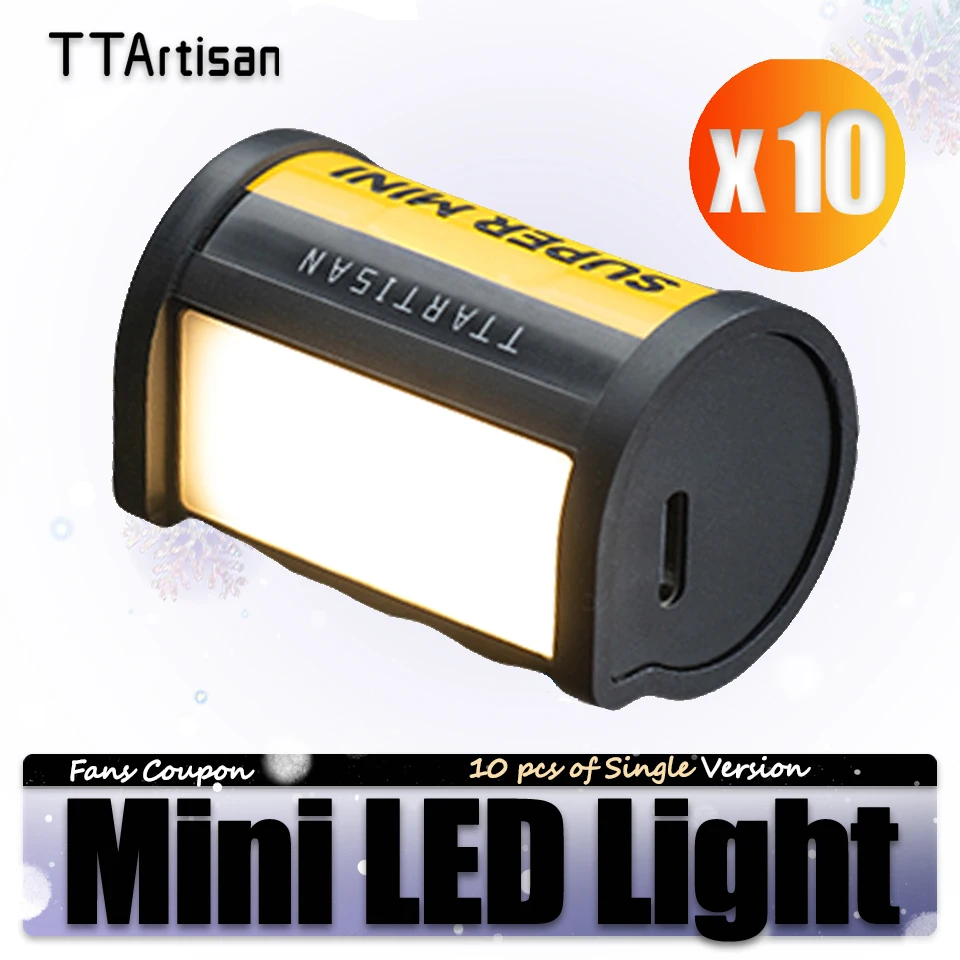 TTArtisan 10pcs Mini Magnetic LED Light Kit for Camera Photography Live Streaming with Cold Shoe Mount 0.5W Fill Light CRI 95+