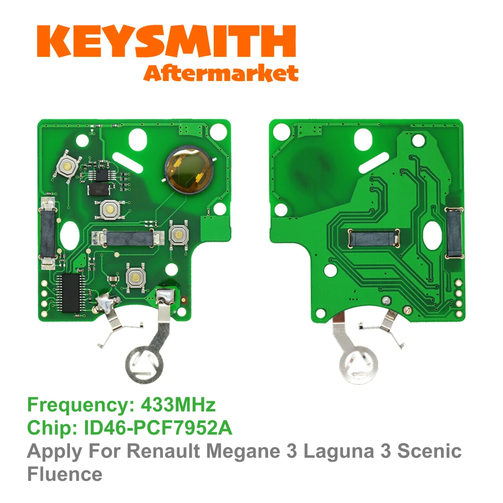 

KEYSMITH ID46 4A Chip Keyless PCB Remote Car Key For Renault Megane 3 Laguna 3 Grand Scenic Koleos Fluence Clio IV Captur