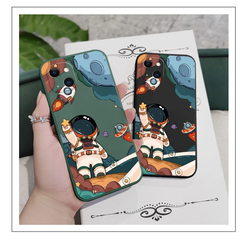 Hey Astronaut Phone Case For iPhone 17 16 15 14 13 12 11 Pro Max Mini X XR XS MAXPlus Cover