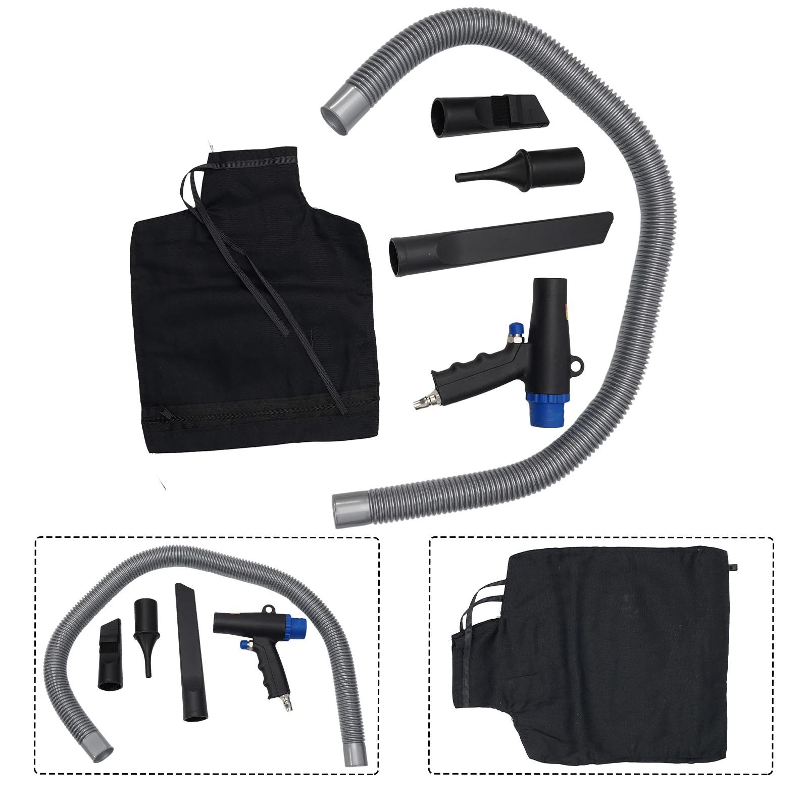 Bag Dust Pipe 6pcs Set 95mm Length Accessories Air Compressor Househod Pneumatic Blowing Power Tools Vacuum Cleaner