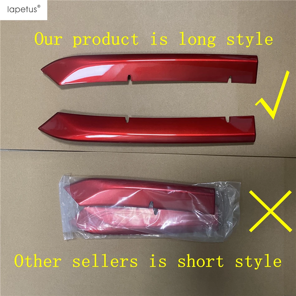 Front Head Bottom Below Grille Grill Strip Decoration Cover Trim For Mazda CX-3 CX3 2016 - 2021 Red Chrome Accessories Exterior