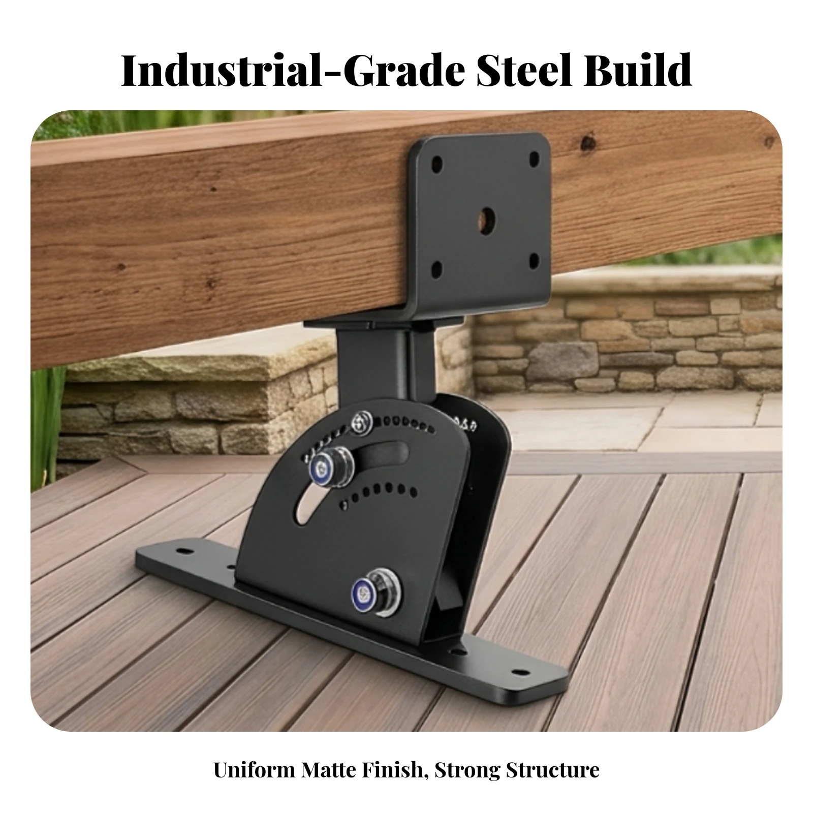 Pergola Beam Mounting Bracket Kit Corrosion Resistant Pergola Beam Brackets Roof Riser Bracket Sturdy Hardware Heavy-Duty