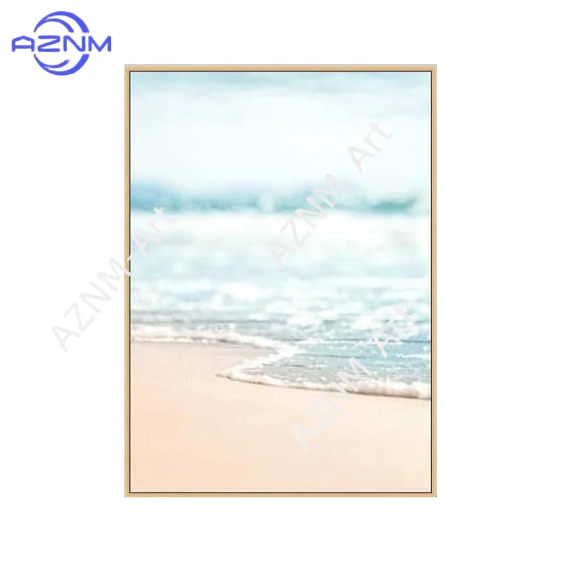 1/3PCS ，Nordic painting beach scenery plants seaside frameless living room bedroom hotel decoration hanging canvas poster sail view 5