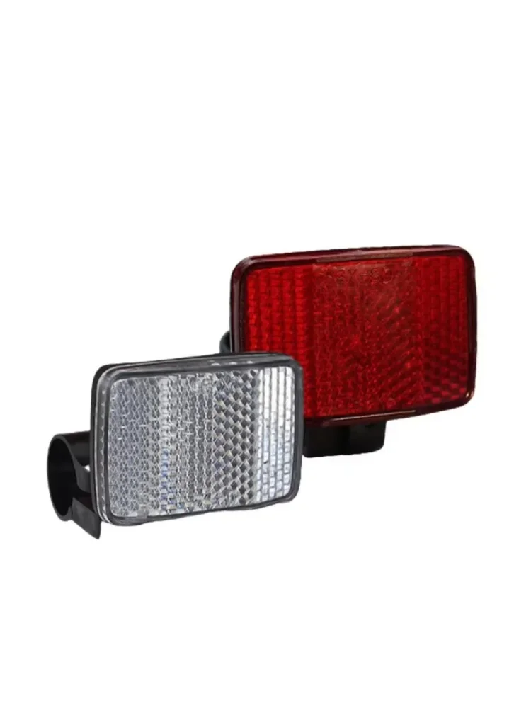 AliExpress 2 Pack Front & Rear Bike Bicycle Reflector Set Red White Fixings Mounting Bracket Warning Light Safety Lens Bicycle Accessorie