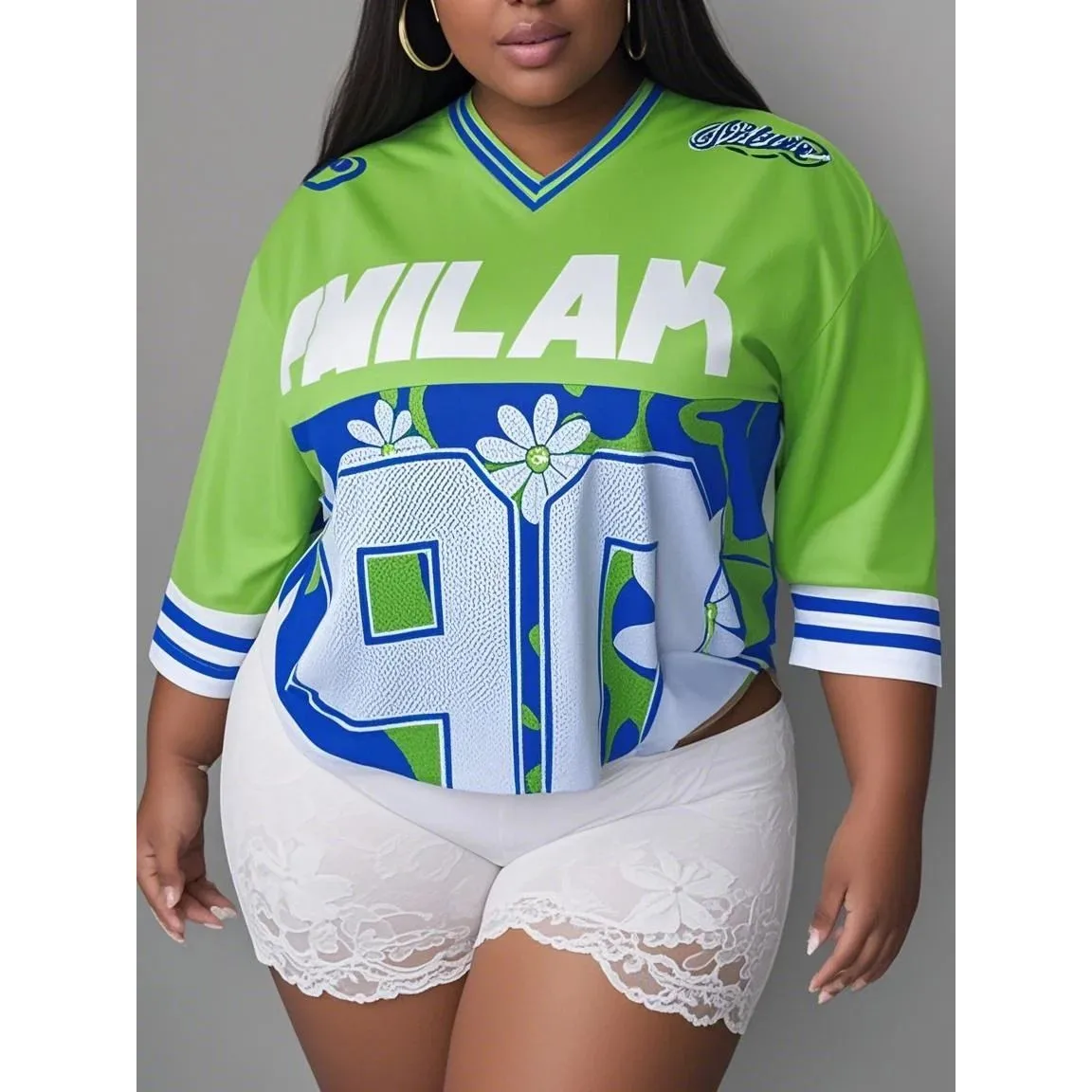 

Женская повседневная спортивная футболка больших размеров V-Ne CleanFit Sle A-Line Sve, длинная длина, другой материал 00% без нагрудной подушечки