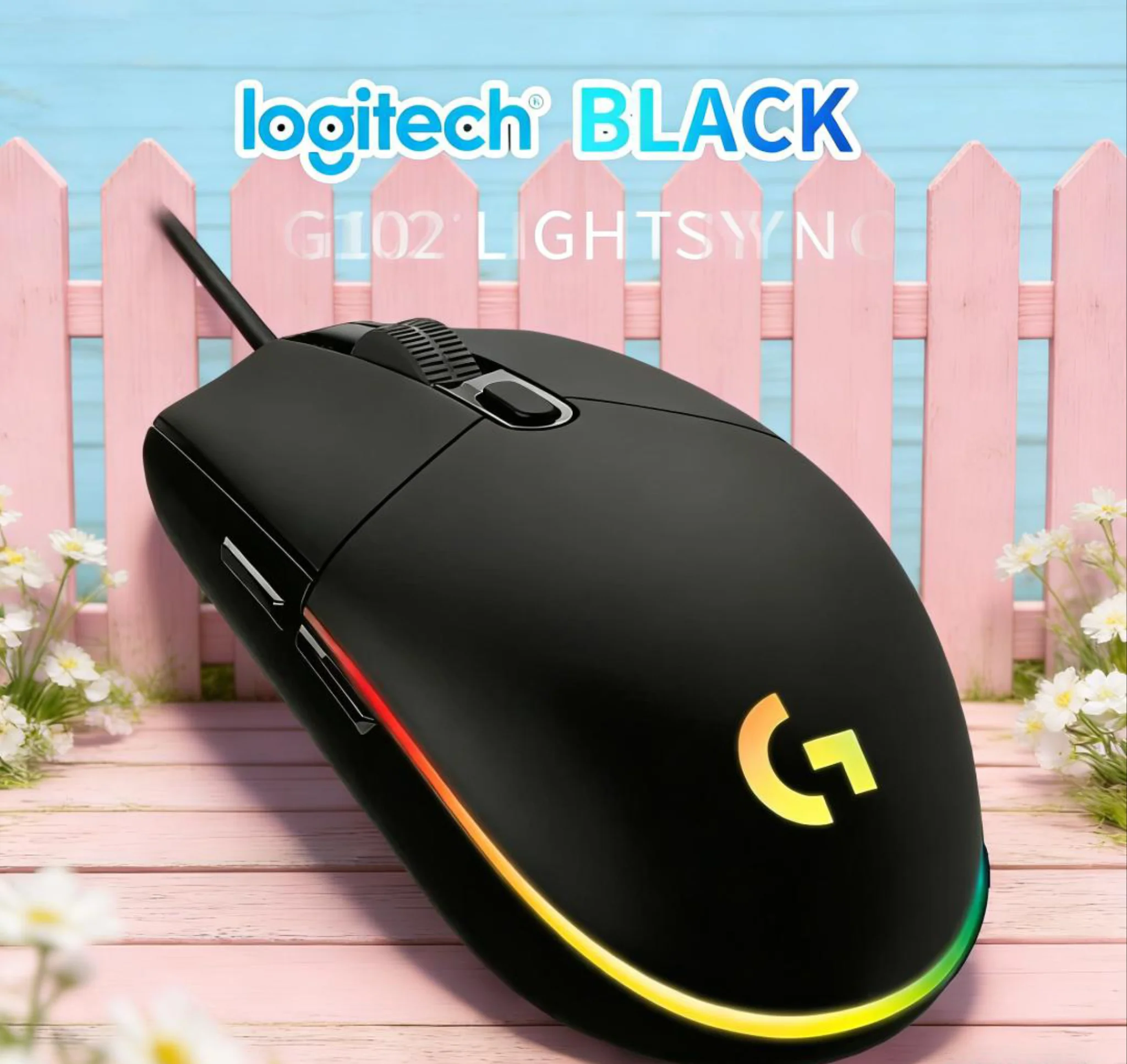 

Проводная игровая мышь Logitech G102 USB с разрешением 8000 DPI и оптическим эффектом «Радуга» для ПК/Mac и ноутбуков