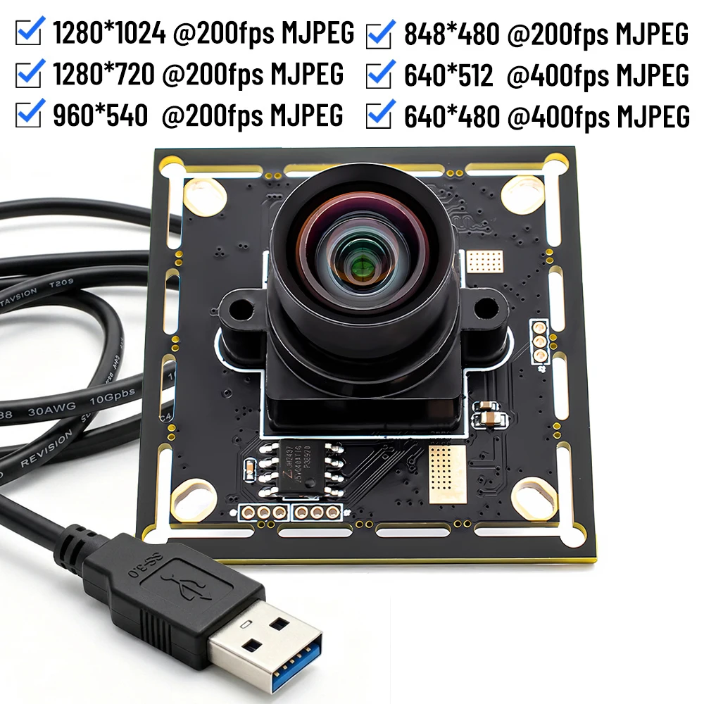 200FPS Global Shutter USB3.0 Camera Module 1.3MP 1/2.0