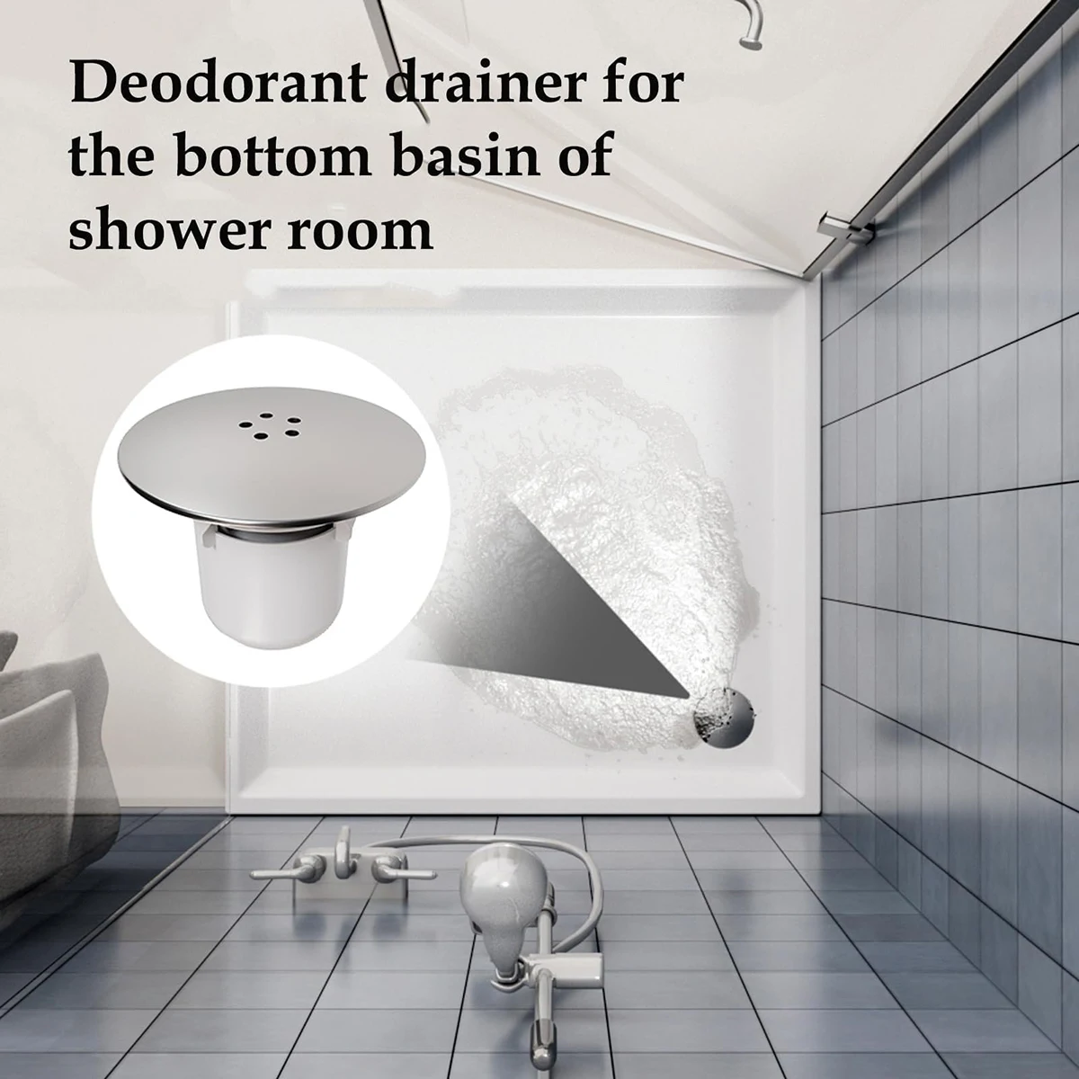 Shower Drain Cover 90mm/115mm Floor Drain With Odor-proof Bucket Hair Trap Increased water circulation speed