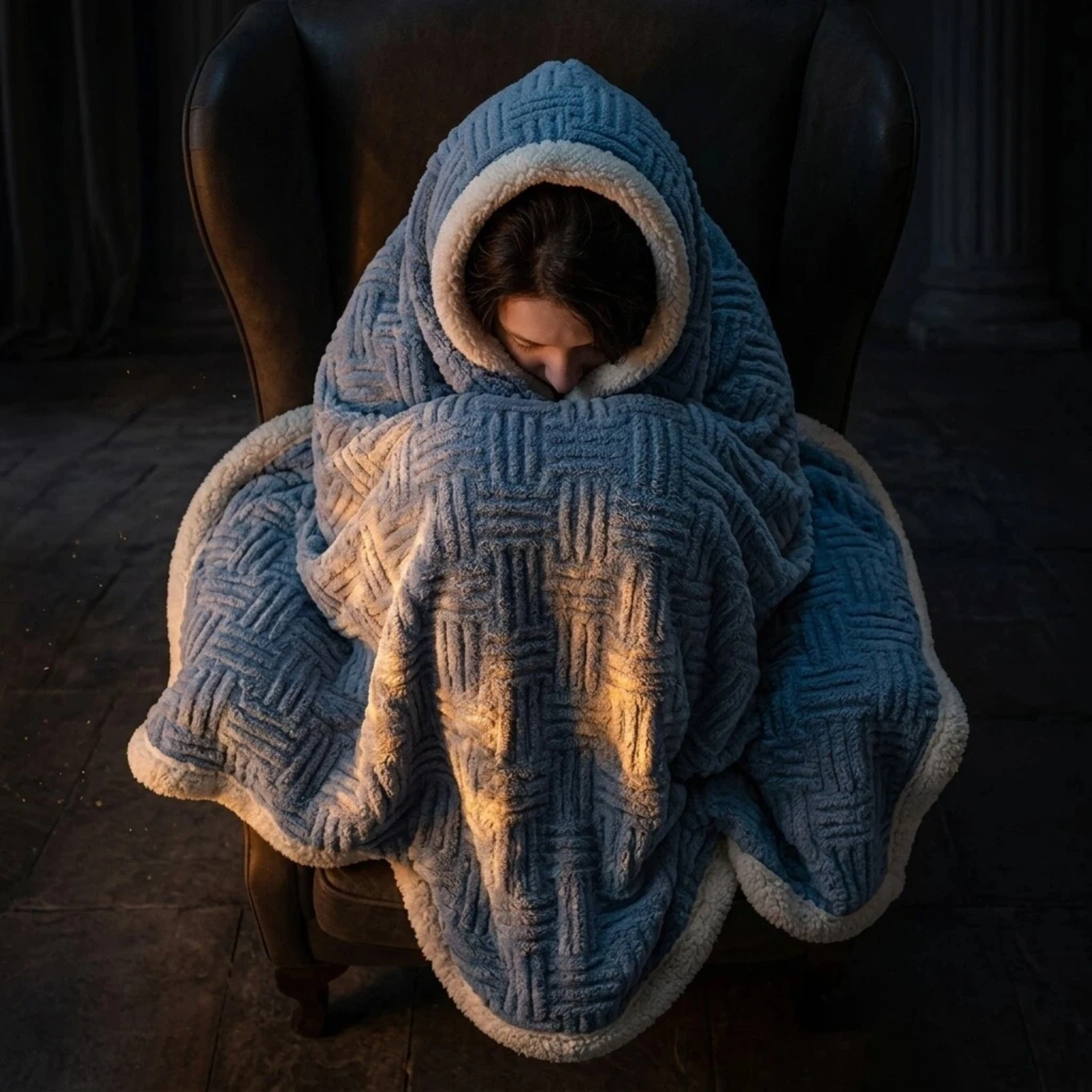 Double Layer Cross Stripe Blanket  Grid Texture Plush Throw  Thick Warm Cozy Fuzzy for Bed Couch  All Sizes (Twin/Full/Queen/King)