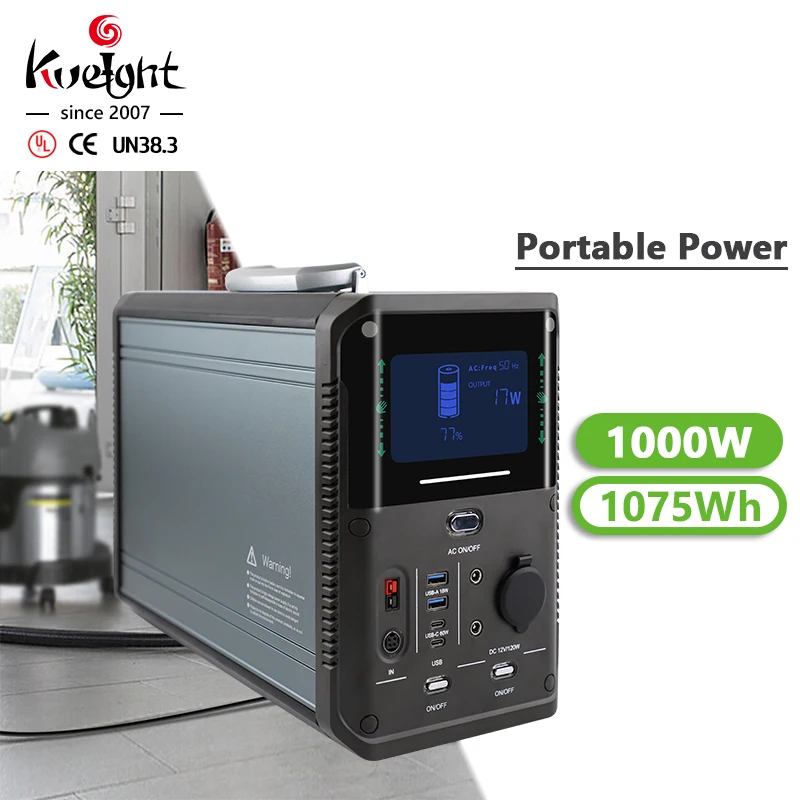 

Portable Power Station 1000w with Ups 220v Ev 1000w Emergency Power Station for Camping and Car Charge