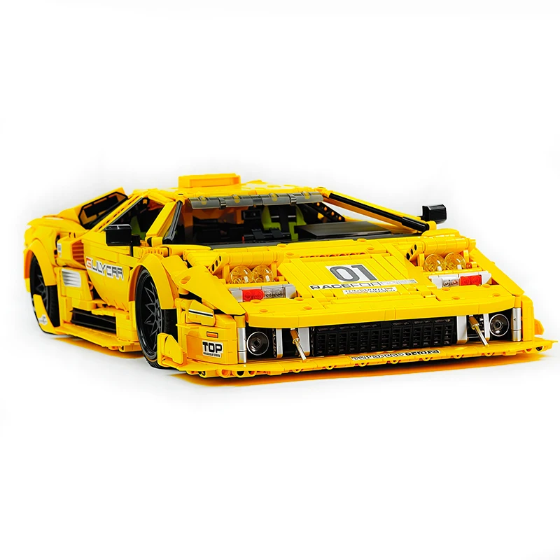 高品質 GULY 10649 1:8 MOC テクニカル RC スピードスポーツカー LP5000 組み立てブロック レーシング DIY おもちゃ クリスマスプレゼント 子供向け