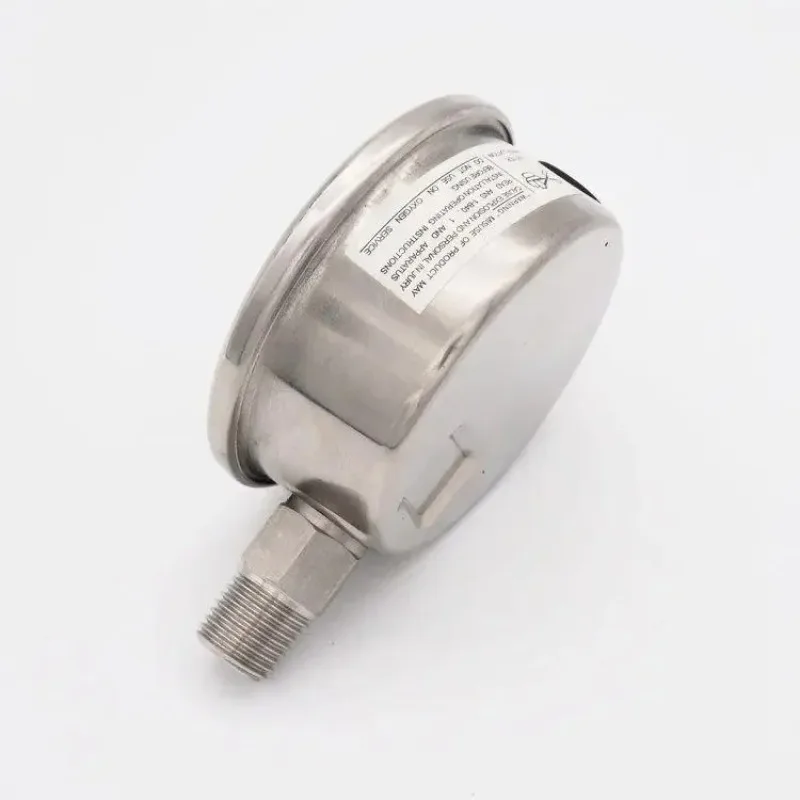 M14x1.5 60mm Pressure Gauge 304 Stainless Bar PSI N2 Steam Pneumatic 1/1.6/2.5/4/6/7/10/16/25/40/60/70/100 Bar