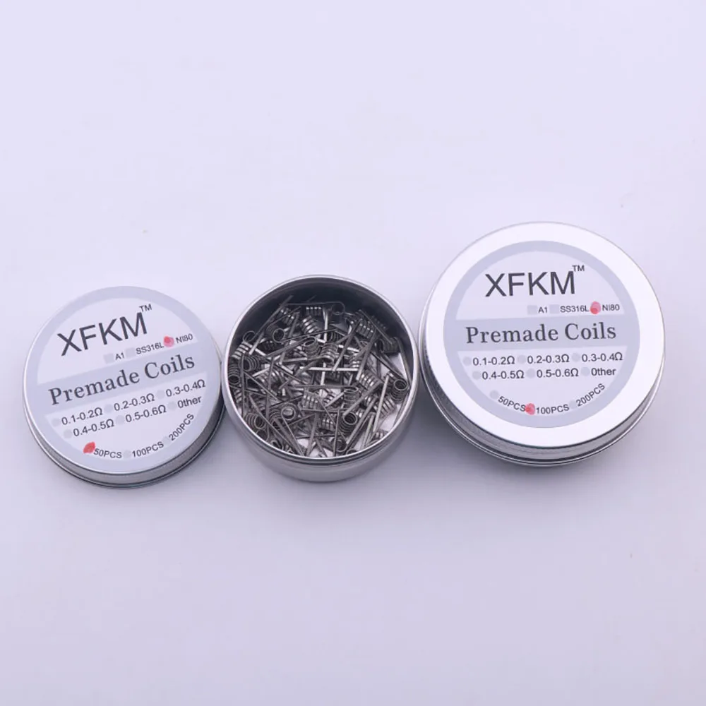 ni80 50/100pcs Flat twisted wire Fused clapton Hive premade wires Alien Mix twisted Quad Tiger coils Heating Resistance rda coil