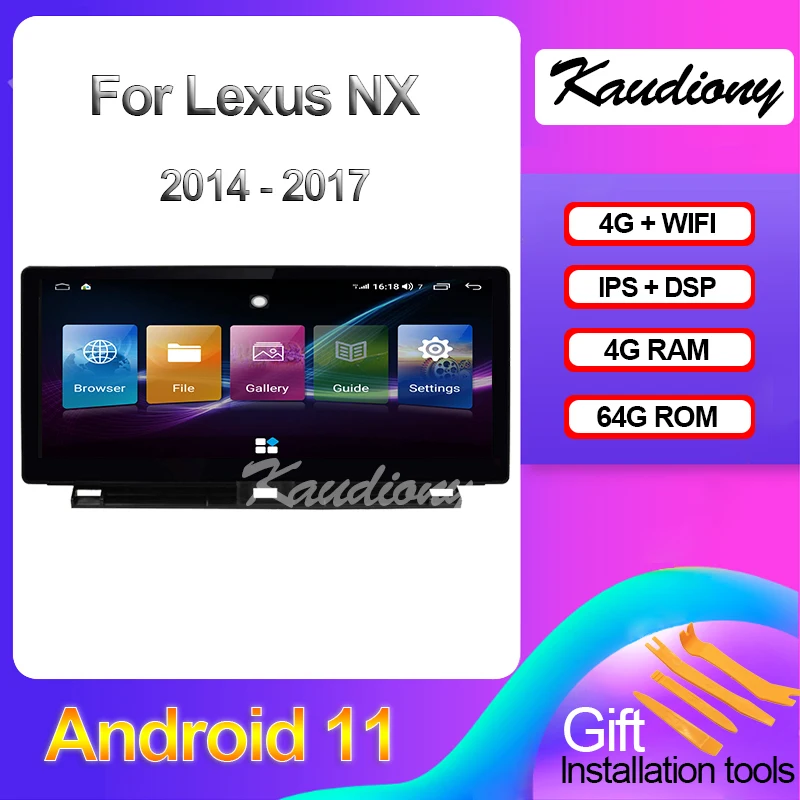 

Kaudiony 10.25" Android 11 For Lexus NX NX200T NX200 NX300 NX300H Auto Radio GPS Navigation Car DVD Player Stereo 4G 2014-2017