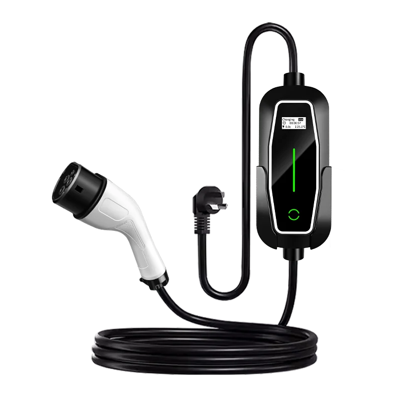 Portable 3.5KW EV Charger SAE J1772 Plug Adjustable Cable Compatible Type 1 Type 2 Electric Car Charger