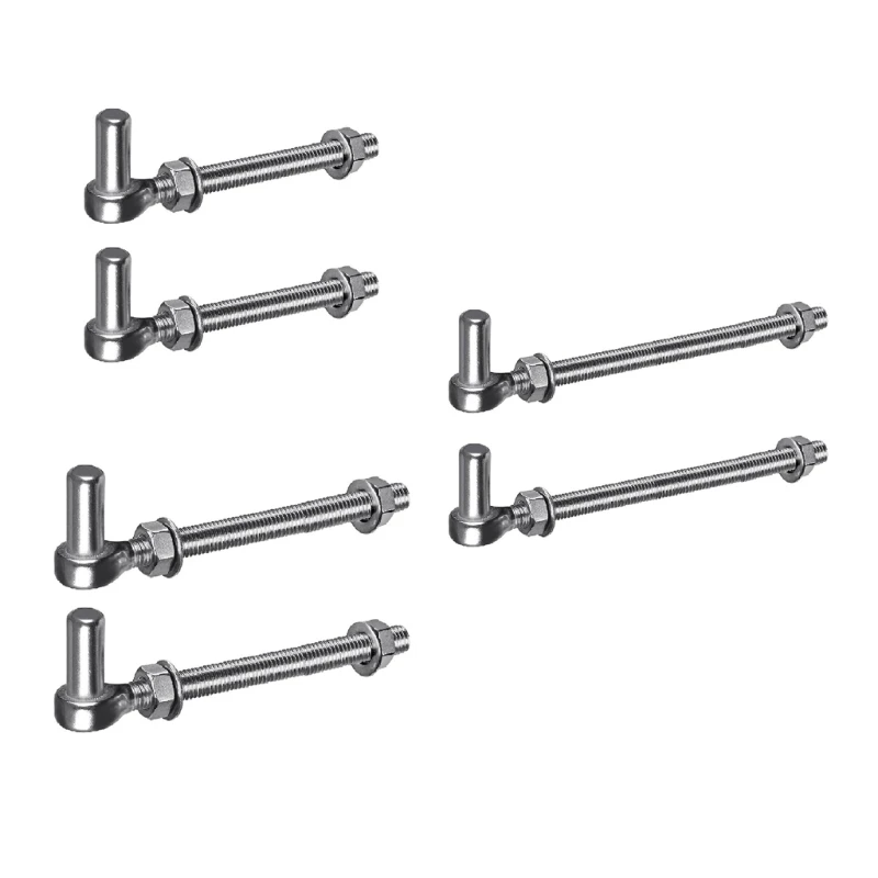 N7MD Rustproof J Gate Hinges Post Hinges Pair for Concrete & Metal Structures