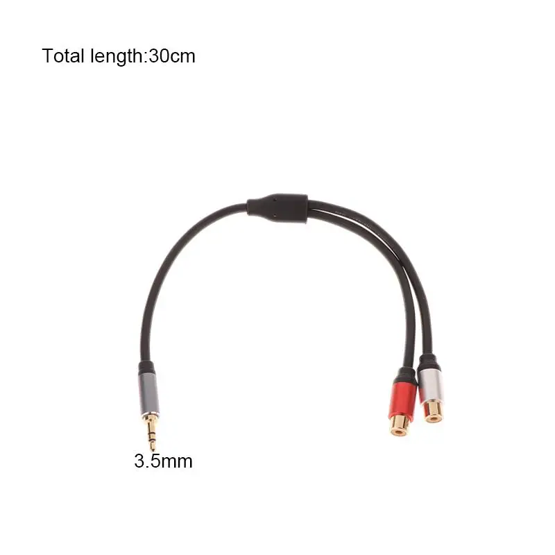Стерео аудио Y-кабель 2 штекера на 3,5 мм гнездо AUX-разъем адаптер аудио шнур для компьютера MP3 телефон динамик домашний кинотеатр DVD