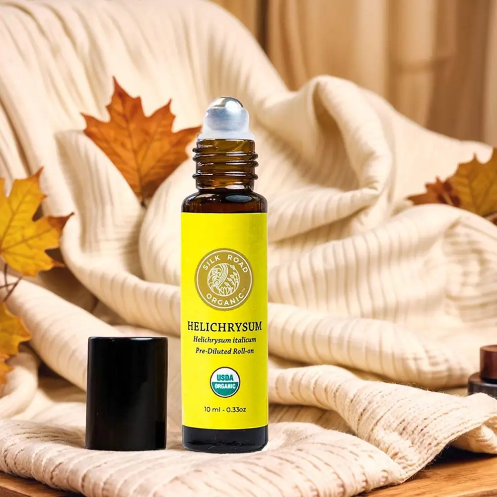 

10ml Silk Road Roll-on Body Ball Essential Oil Helichrysum Italicum Lavandula Peppermint Mentha Piperita PreDiluted Bodycare Oil