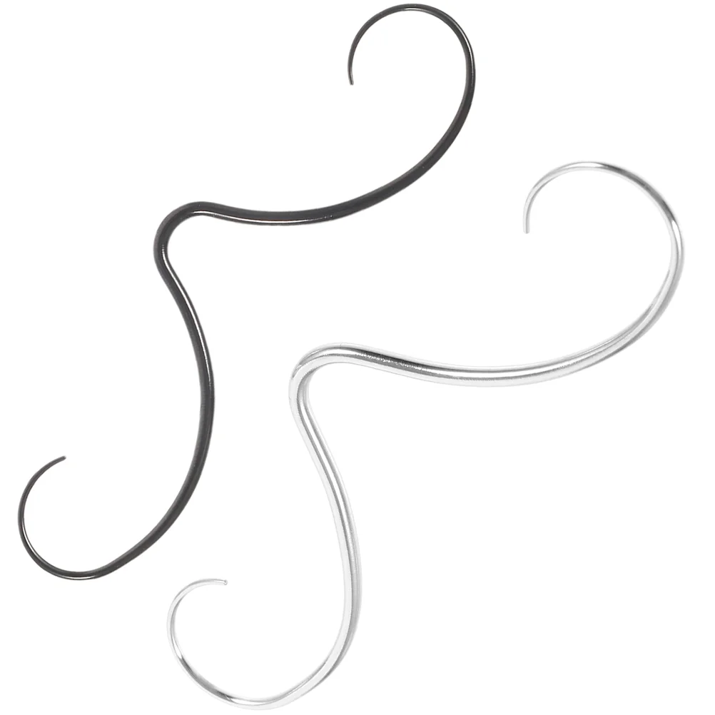 Aço inoxidável nariz piercing anéis para as mulheres, bigode septo nasal jóias, anéis de barba, senhorita, 2 pcs