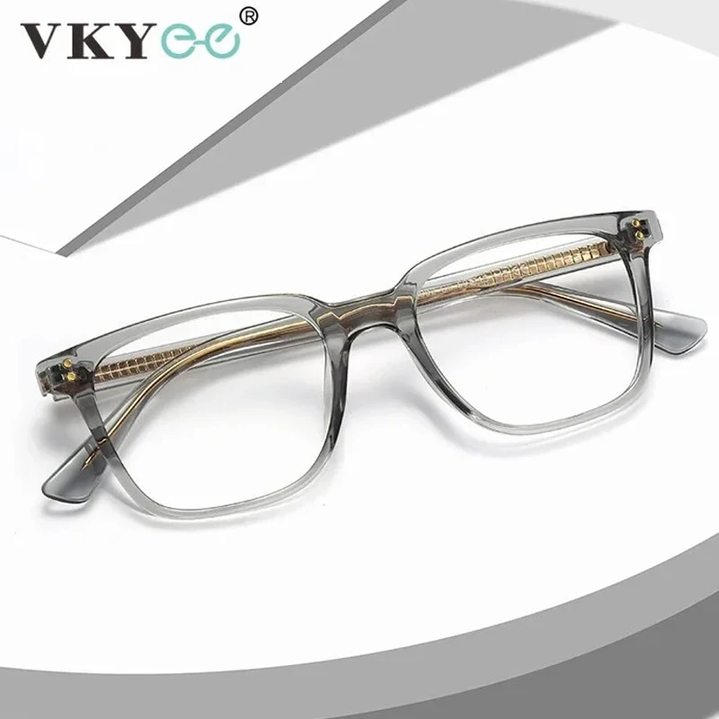 

VICKY Men's Square Classic Eyeglass Frames Myopia Hyperopia Anti-Blue Light Reading Glasses Customizable Prescription PFD2082