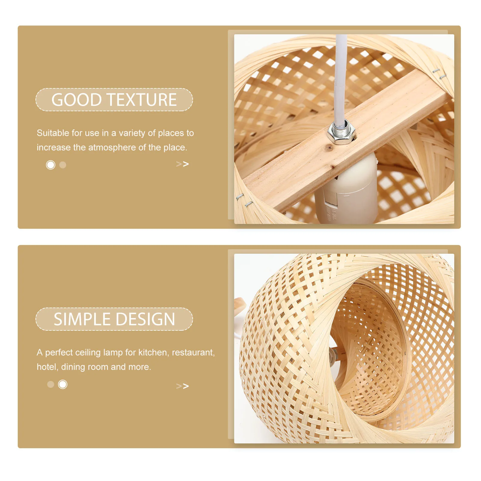 الخيزران المنسوجة قلادة مصباح للمنزل داخلي غرفة الطعام المطبخ مقهى شرفة المدخل خمر تجهيزات ضوء السقف