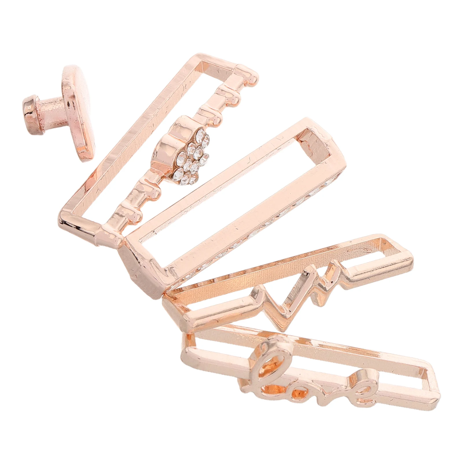 

Silicone Watch Band Decorative Rings Heart Shaped Clasp Suitable Fit Sturdy Material Easy Installation Watch Strap Decoration