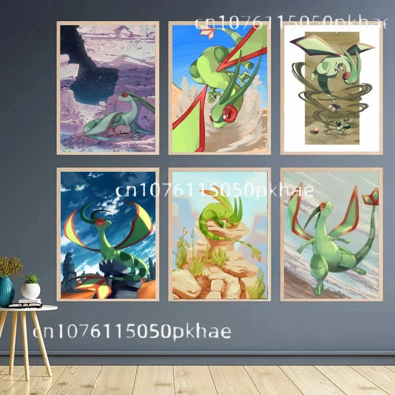 flygon-pinturas-de-decoracao-em-tela-com-tema-pokemon-arte-de-parede-exclusiva-para-sala-de-estar