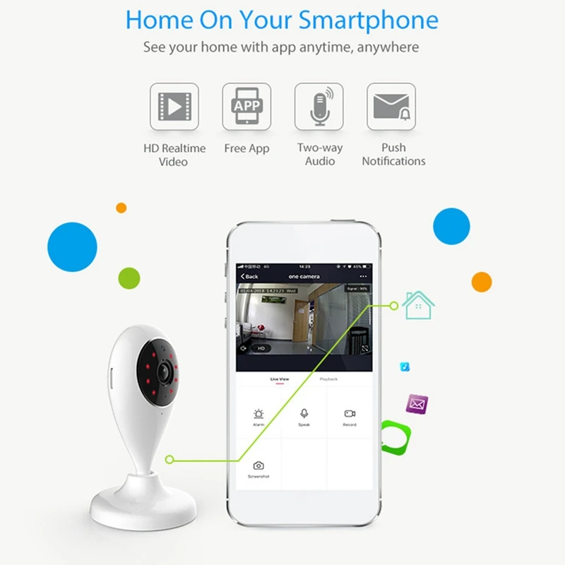 Tuya Wifi Indoor IP Camera 1MP Tuya Wireless Smart Indoor Mini Portable 720P Camera