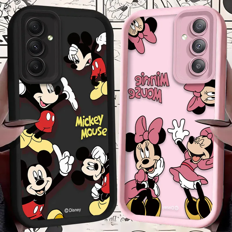 Case for Samsung Galaxy A35 A55 A15 A25 A16 A06 A05 A05S A24 A13 A23 A12 A22 A32 A52 A71 A51 4G Luxury Disney Mickey Minnie Soft