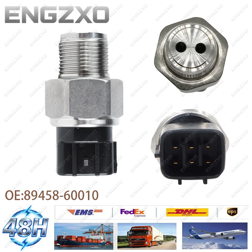 

High Quality 89458-60010 Fuel Rail Pressure Sensor 6Pins 499000-6080 499000-6081 For Toyota Avensis RAV4 Hino Hiace Hilux Prado