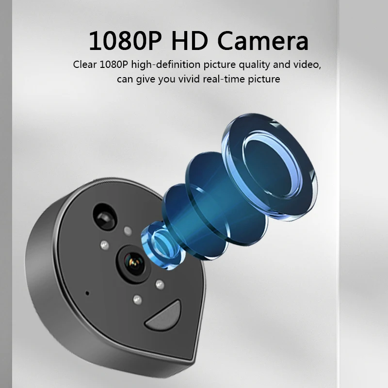 1080P Smart Wifi Video Doorbell 4.3 Inch Screen Home Peephole Camera Doorbell Smart Tuya App Night PIR Motion Detection Camera