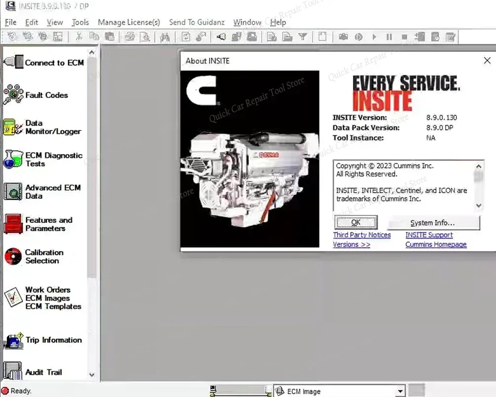 Cummins engines Insite 8.9.130 PRO + Keygen ZapIT Fleet Passwords Fault Code Engine Diagnostic Test Adjustment Edit Remove ECM