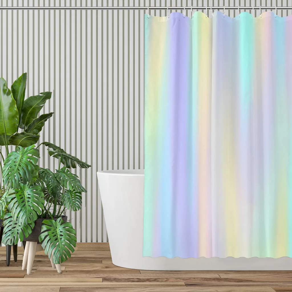 Pastel rainbow abstract Bathroom Shower Curtains Unicorn Waterproof Partition Curtain Designed Home Decor Accessories