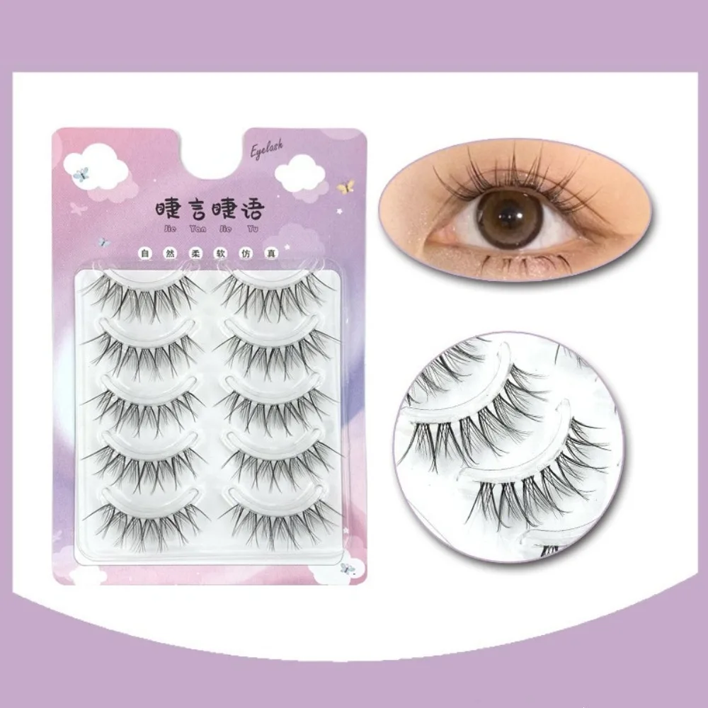 

Wispy Full Clusters False Eyelashes Curling Long Lasting Eyelashes Extension Makeup Fluffy Professional Makeup Tool Girls