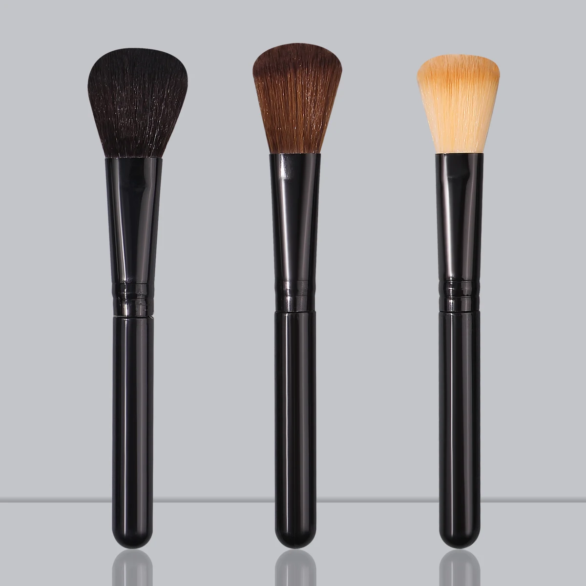 3 piezas de brocha para polvos suaves, brocha para colorete, brocha para contensiones, brocha de maquillaje portátil y amigable para principiantes, herramientas de belleza